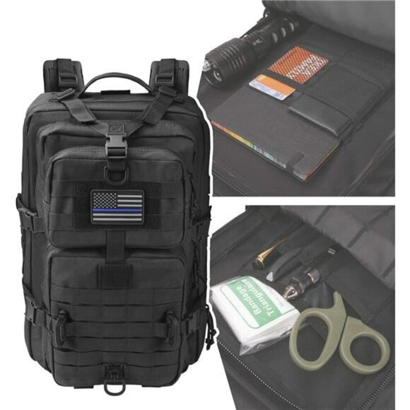 Tactical Backpack MOLLE Assault Pack Military Camping Hiking Bug Out Bag - Picture 6 of 7